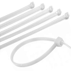 Abraçadeira de Nylon Branca 2,5x160mm 6.6 Serrana
