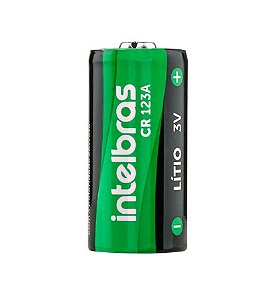 Bateria de Lítio 3V CR123A Intelbras para Câmeras, Lanternas e Sensores