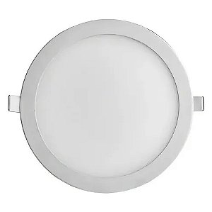 Painel LED Slim Embutir Redondo 18W 3000K 22x22cm Kian