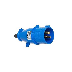 Plug Industrial Macho 16A 200/250V 6H 2P+T N3076 Azul Newkon Steck