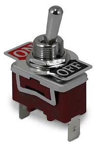 Chave Alavanca 1 Polo 2 Posições 15A 250V ON-OFF com Terminal Faston