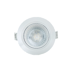 Spot de Embutir LED Redondo 5W 3000K Luz Amarela Bivolt Cristallux