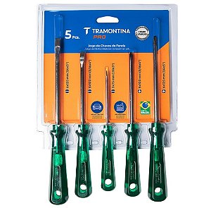 Jogo de Chaves de Fenda e Phillips 5 Peças Easygrip Tramontina PRO
