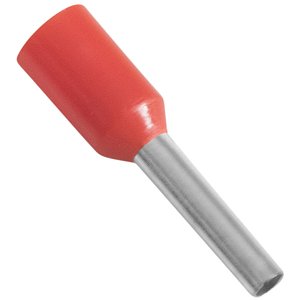 Terminal Tubular Simples Pré-Isolados 1,0mm² Vermelho 100 Peças Tramontina