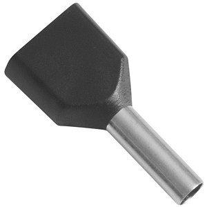 Terminal Tubular Duplo Pré-Isolados 1,5mm² Preto 100 Peças Tramontina