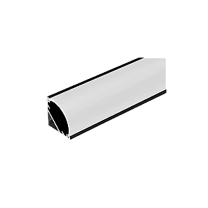 Perfil Cristall Deccor Quarter de Sobrepor 90° Preto 16x16x2000mm com Difusor
