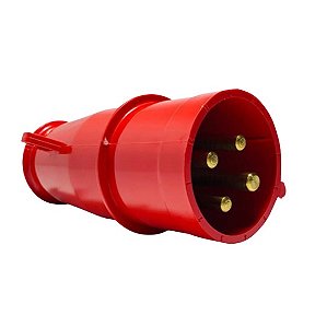 Plugue Macho Industrial 3P+T 32A 380/440V Vermelho N4276 Steck