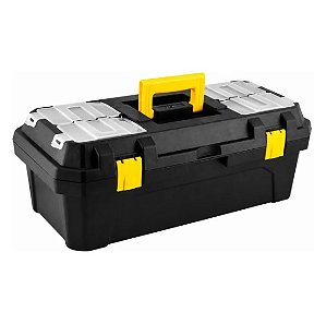 Caixa de Ferramentas Grande Plástica 25x53cm 6 Compartimentos Dtools