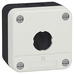 Caixa Botoeira Plástica com 1 Furo 22mm Cinza XALB01C Schneider Electric