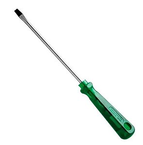 Chave de Fenda Ponta Chata 3x200mm (1/8x8") Haste Cromo Vanádio Tramontina PRO