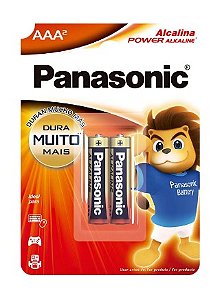 Pilha Alcalina AAA Cartela com 2 unidades Panasonic