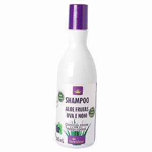 Shampoo Aloe Frutas Cabelos Secos ou Cacheados 300ml - LiveAloe