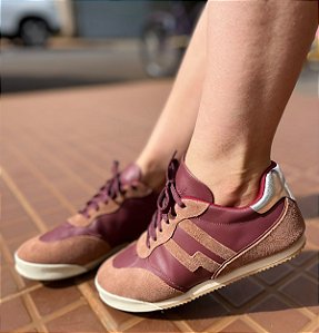 SANTA LOLLA TENIS CADARCO COURO CONFORT ROXO BERRY