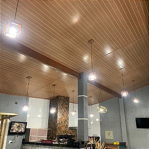 Forro PVC amadeirado frisado 6mm x 20cm x 6.0 m nogueira madex