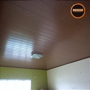 Forro de PVC amadeirado frisado 6mm x 20cm x 7.0 m mogno madex