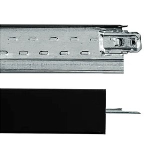 Longarina TF38 Perfil Clicado para Forro de isopor Preto 24 x 38 x 3125 mm Peça