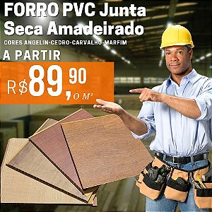 Forro PVC Junta Seca Revestido 8mm – Alto Padrão a partir de R$89,90/m²