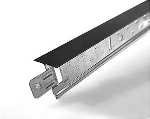 Travessa TF38 Perfil Clicado para Forro de isopor Modular Preto 24 x 26 x 1250 mm