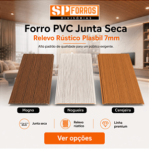 Forro PVC Amadeirado Relevo Rústico Plasbil Alto Padrão | R$89,90/m²