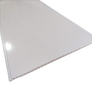 Forro de PVC liso 8mm x 20cm x 4.0 m Branco neve brilho madex