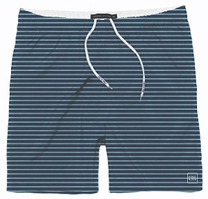 Shorts Infantil King e Joe Azul Marinho Listrado de Tactel Curto Praia SH022205K
