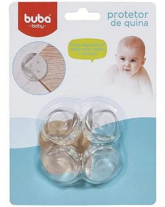 Protetor de Quina Buba Transparente Kit com 4 Unidades