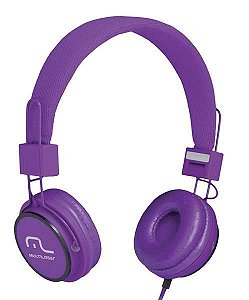 Headphone Head Fun com Microfone P2 3,5mm Hi-Fi Roxo - Multi