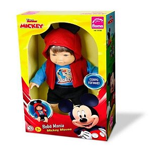 Boneco Bebê mania Mickey Mouse