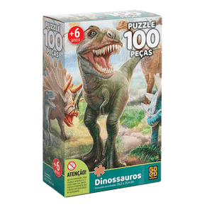 Quebra-Cabeça Puzzle Dinossauros 100 Peças