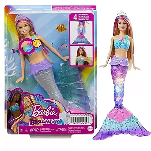 Boneca Barbie Dreamtopia Sereia Luzes e Brilhos - Blanc Toys