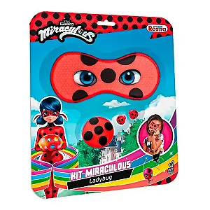 Kit Máscara E Acessórios Miraculous Ladybug 3 Peças - Blanc Toys