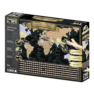 Quebra-Cabeça Scratch Off Mapa Mundi 1000 Peças