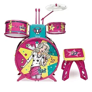 Bateria Acústica Infantil Fabulosa Barbie