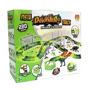 Pista Dinossauro Track Com Ponte e Acessórios