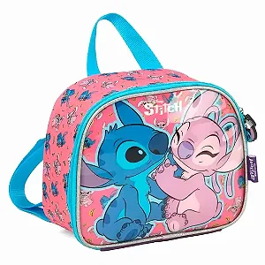 Lancheira Infantil Térmica Disney Stitch e Angel