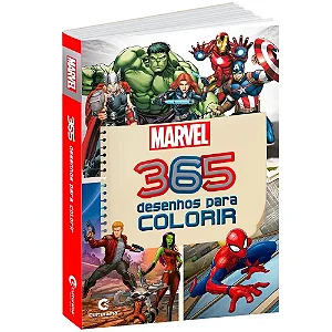 Livro 365 Desenhos Para Colorir Marvel