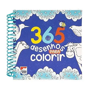 Livro 365 Desenhos Para Colorir Azul