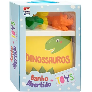 Livro Banho Divertido + Toys Dinossauros