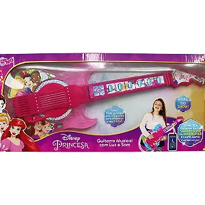 Guitarra Musical das Princesas Disney com Luz e Som