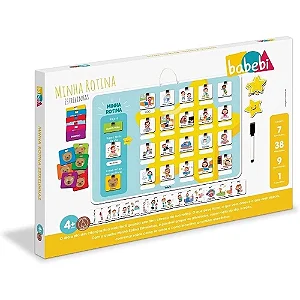Brinquedo Educativo Quadro Minha Rotina Estrelinhas