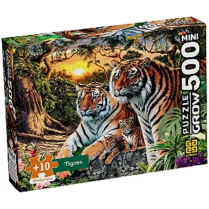 Quebra-Cabeça Tigres 500 Mini Peças