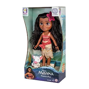 Boneca Disney Princesa Moana e Porquinho Pua