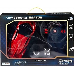 Carrinho controle remoto Raptor vermelho