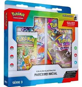 Box Pokémon Coleção Ilustração Parceiro Inicial Série 3