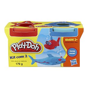 Massinha de Modelar Play-Doh Pote Com 02 Cores Sortidas