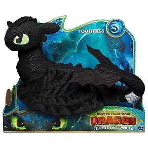 Como Treinar Seu Dragão 3 - Ovinho com Pelúcia Dragão - Banguela (preto) -  Sunny - MP Brinquedos