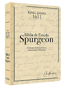BÍBLIA DE ESTUDO SPURGEON - Letra Grande - capa dura- Luxo - Creme