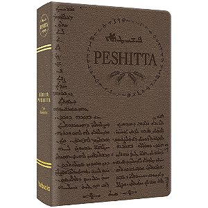 Bíblia Peshitta com referências - Marrom