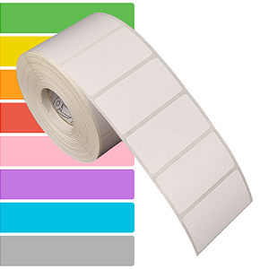Etiqueta adesiva 50x25mm 5x2,5cm (1 coluna) BOPP p/ Zebra Argox Elgin - Rolo c/ 1071 (30m)