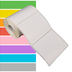 Etiqueta adesiva 100x75mm 10x7,5cm Couche p/ Zebra Argox Elgin - Rolo c/ 385 (30m)